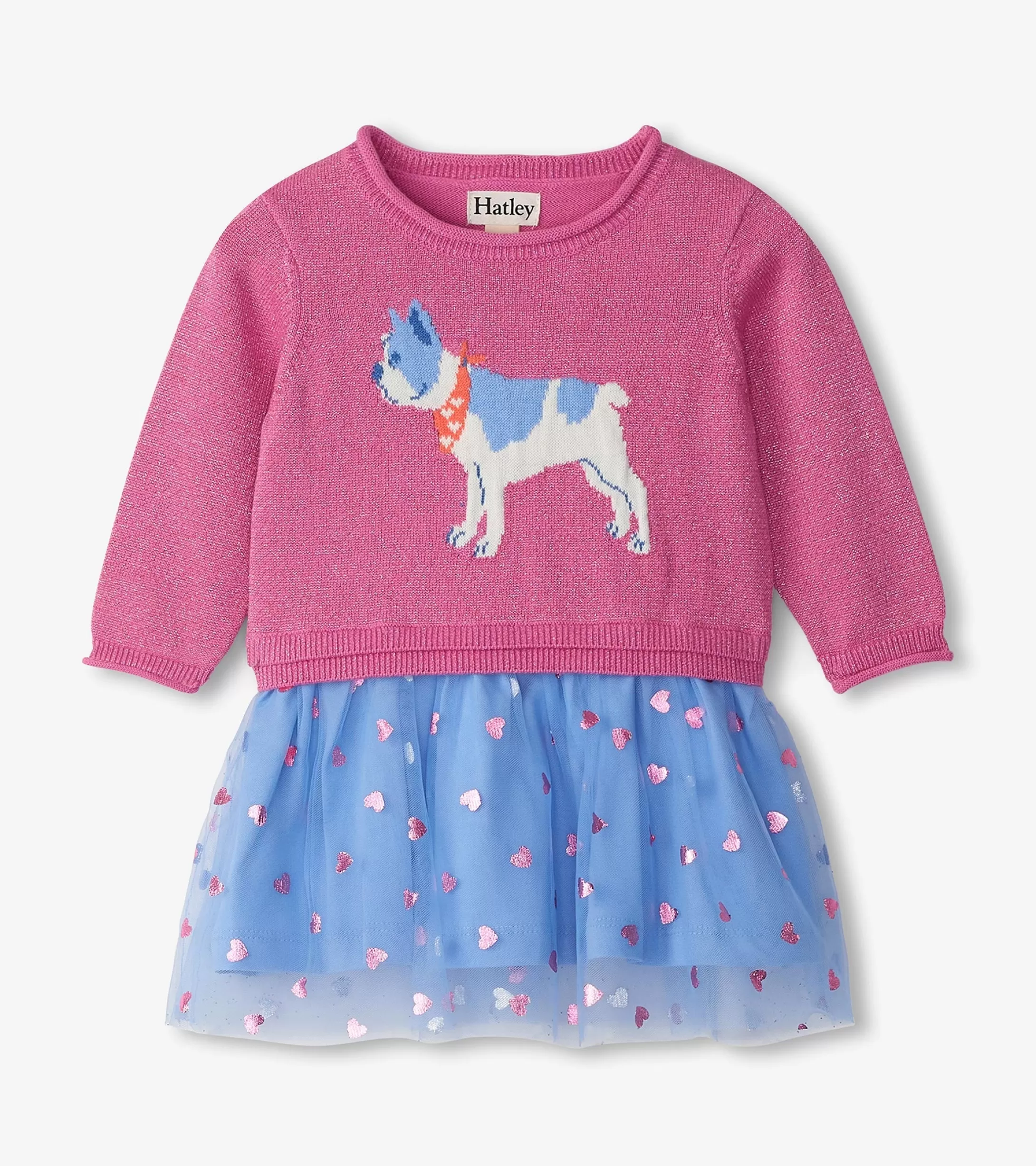 Hatley Baby & Toddler Girls French Bulldogs Drop Waist Sweater Dress Cheap