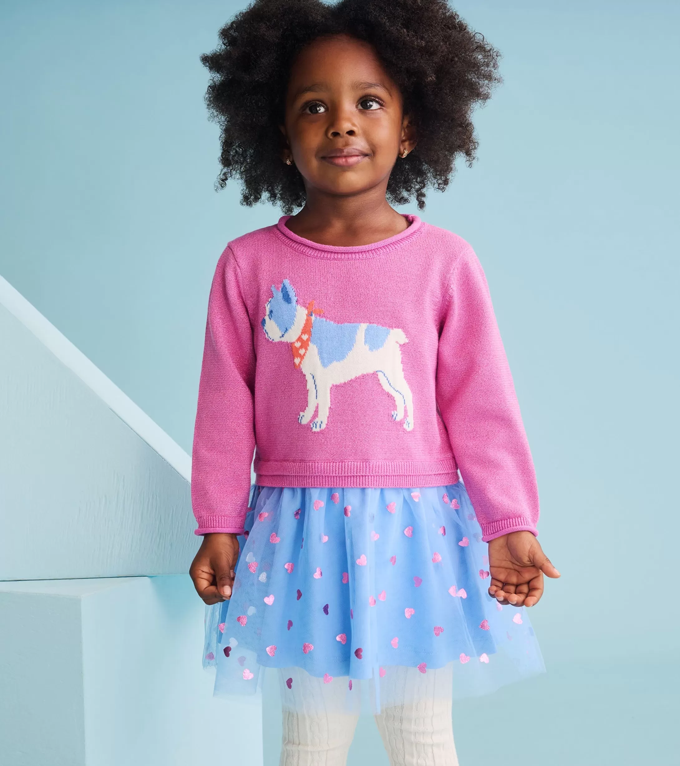 Hatley Baby & Toddler Girls French Bulldogs Drop Waist Sweater Dress Cheap