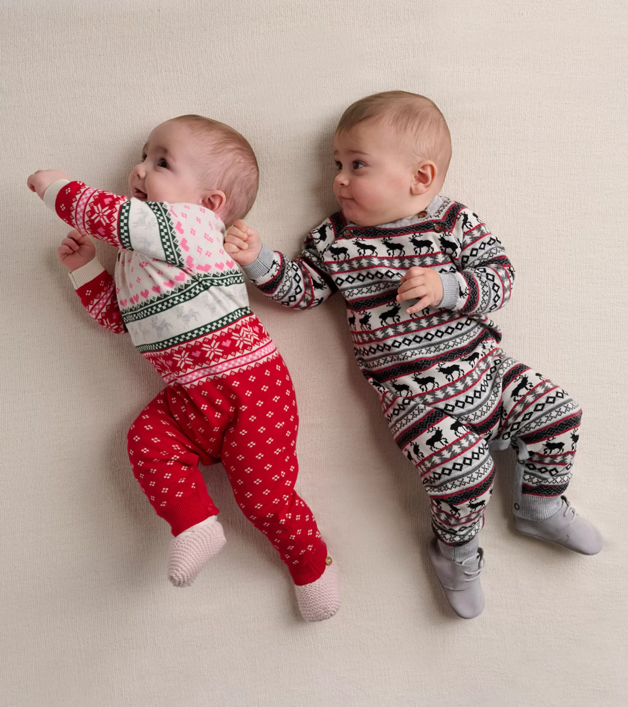 Hatley Baby Stag Fairisle Sweater Onesie Sale