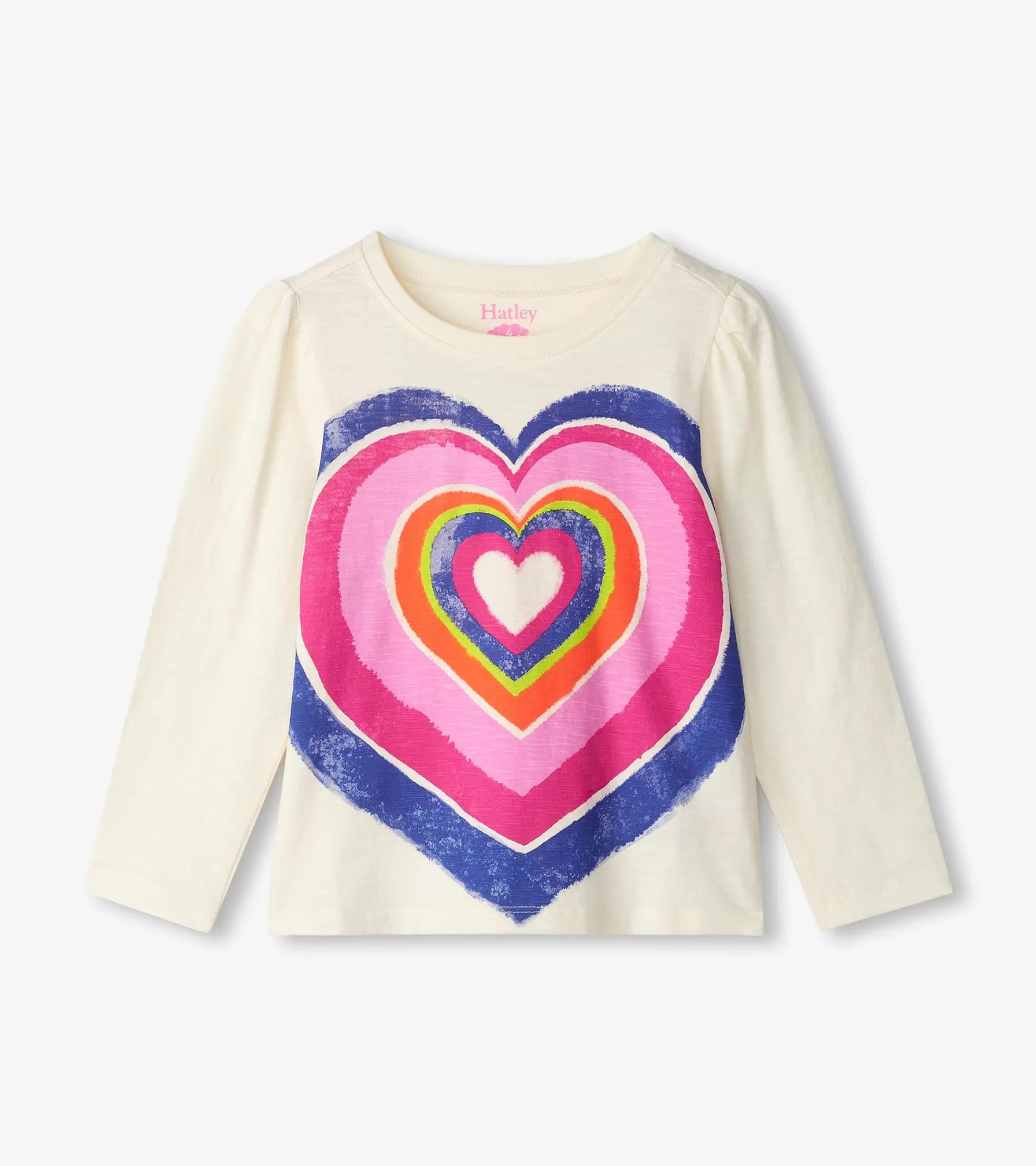 Hatley Girls Layered Hearts Long Sleeve Graphic Tee Shop